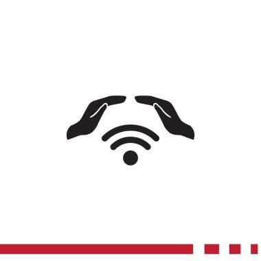 Radyo dalgaları ile el simgesi 