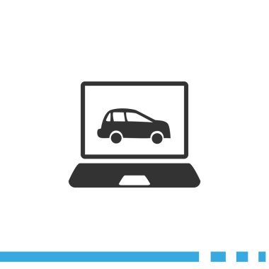 Dizüstü ekran simgesini araba ile