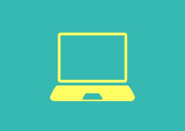 Basit dizüstü web simgesi 