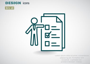 Kontrol listesi ile basit iş adamı