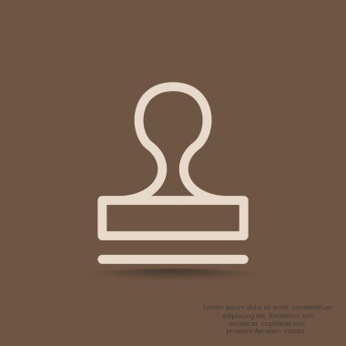 Mühür stamper kavramı simgesi 