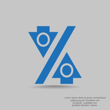 Yüzde işareti ile okları