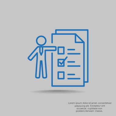 Kontrol listesi ile basit iş adamı