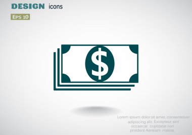 Dolar web simgesi yığını 