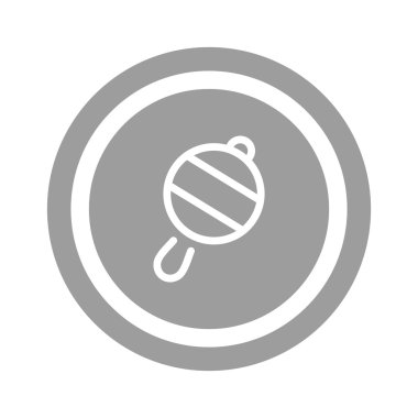 Icône de hochet de bébé simple, contour vector illustration 