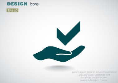 el web simgesi üzerinde onay işareti