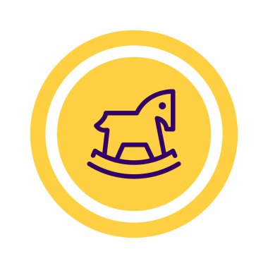 Çocuk oyuncak at web simgesi 