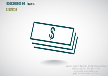 Dolar web simgesi yığını 