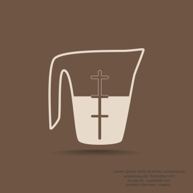 Ölçüm fincan sıvı ile