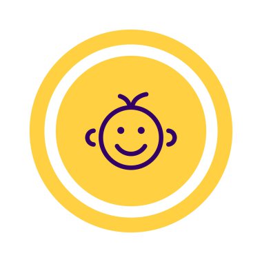 Mutlu bir çocuk yüzü doodle 