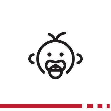 Bebek emziği ile basit simgesi  