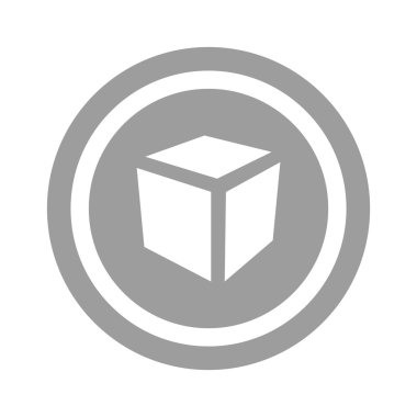 Basit küp web simgesi 