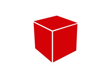Basit küp web simgesi 