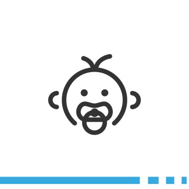 Bebek emziği ile basit simgesi  