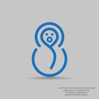 Basit çizgiler bebek bebek simge