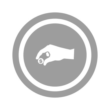 elinde, web simgesi sikke 