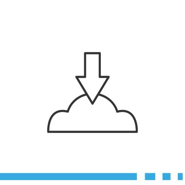 Bulut dosya indirme web simgesi