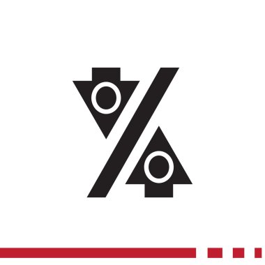 Yüzde işareti ile okları