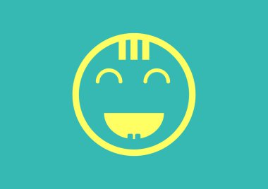 Mutlu bir çocuk yüzü doodle 