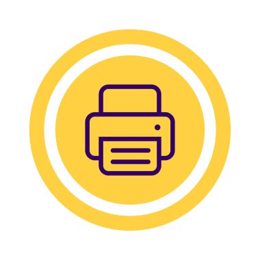 Kağıt web simgesi ile çalışma yazıcı 