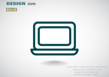 Basit dizüstü web simgesi 