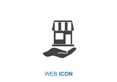Dükkanı el web simgesi üzerinde