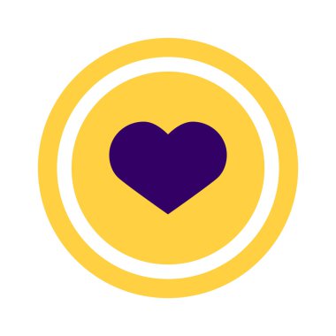 Basit kalp web simgesi 