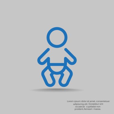 Basit çizgiler bebek bebek simge