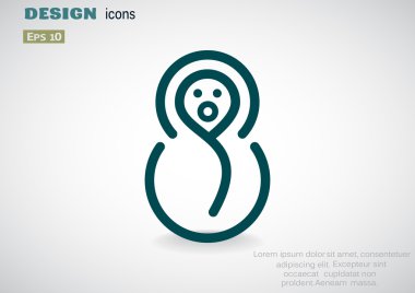 Basit çizgiler bebek bebek simge