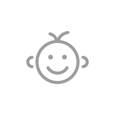 Mutlu bir çocuk yüzü doodle 