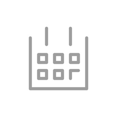 Takvim basit web simgesi yaprak