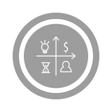 iş büyüyen grafik sunum simgesini