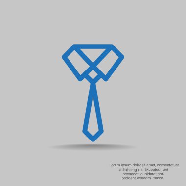 Düğümlü kravat basit web simgesi