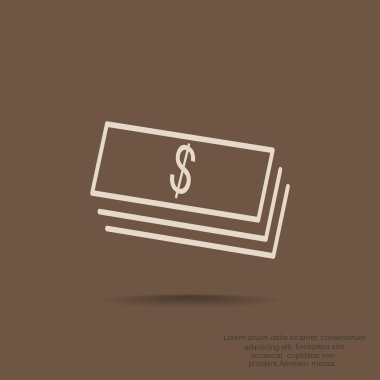 Dolar web simgesi yığını 