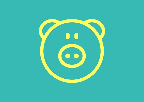 Piggy web pictogram — Stockvector