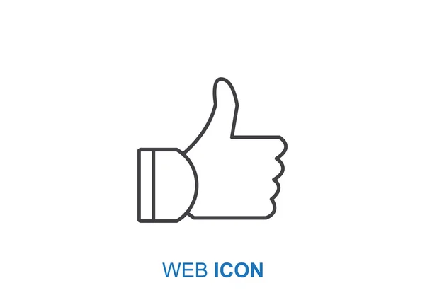 Daumen hoch Web-Symbol — Stockvektor