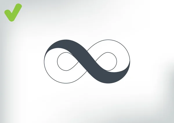 Infinity symboolpictogram web — Stockvector