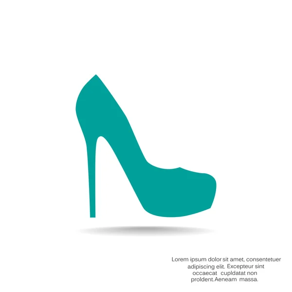 Γυναικείο παπούτσι εικονίδιο web — Διανυσματικό Αρχείο