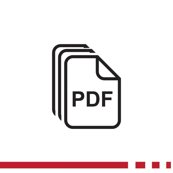 File PDF semplice icona web — Vettoriale Stock