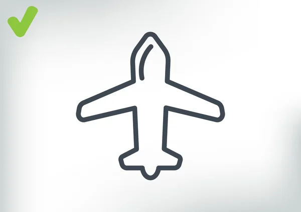 Icône web de l'avion — Image vectorielle