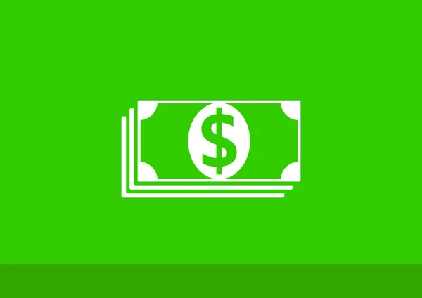 Pile of dollars web icon — Stock Vector