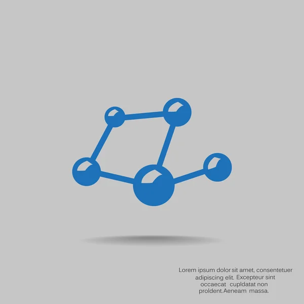 Icono web compuesto molecular — Archivo Imágenes Vectoriales