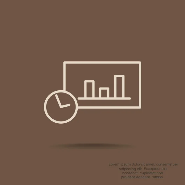 Значок презентации бизнес-графика — стоковый вектор