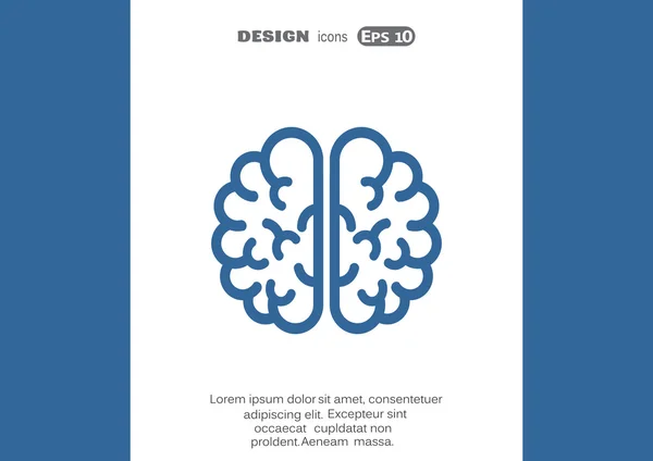 Людський мозок, веб значок — стоковий вектор