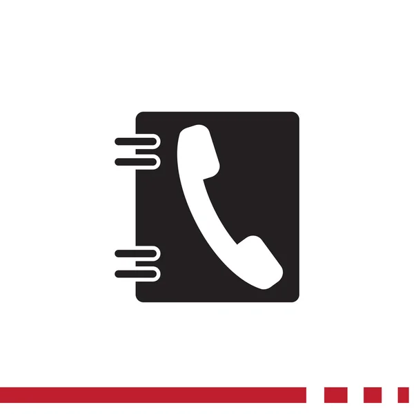 Contacten web telefoonpictogram — Stockvector