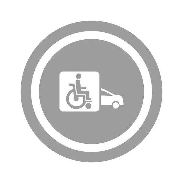 Handicap in auto-pictogram — Stockvector