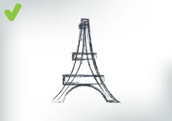 Torre Eiffel, icono web — Vector de stock