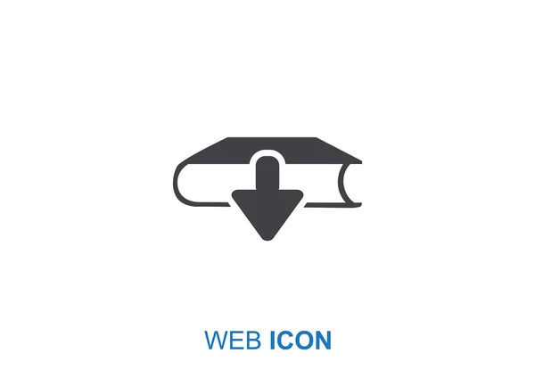 Descargar libro icono web — Vector de stock