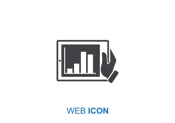 Tablet digital ícone web simples — Vetor de Stock