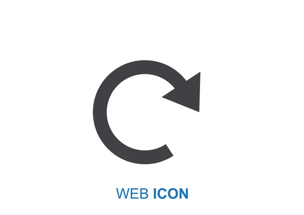 Kreis mit Pfeil Web-Symbol — Stockvektor